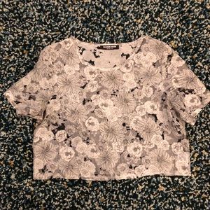 Black and white, 3D print crop top